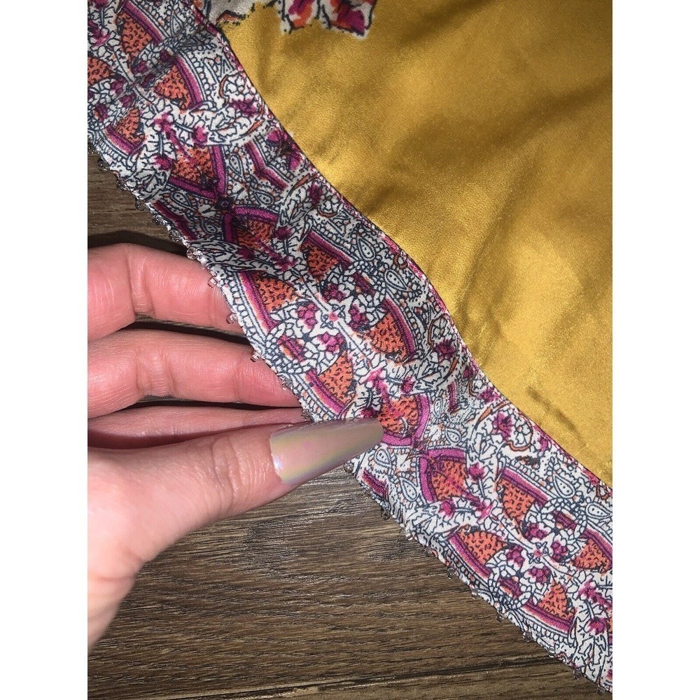 NWOT Free People Move Lightly Cami In Yellow Beaded Boho spring Small revolve - Picture 8 of 9
